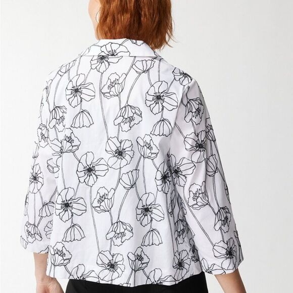 Chico’s Embroidered Swing Jacket Size large - Picture 3 of 9